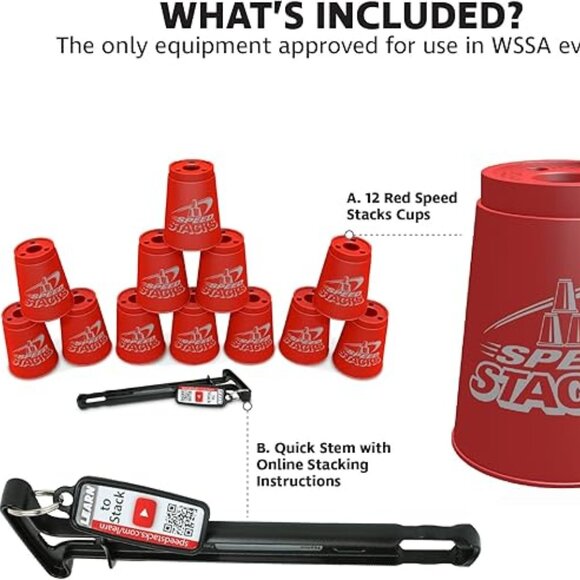 Speed Stacks Competition Cups Authentic Sport Stacking Set -Red Brand New - Picture 5 of 16